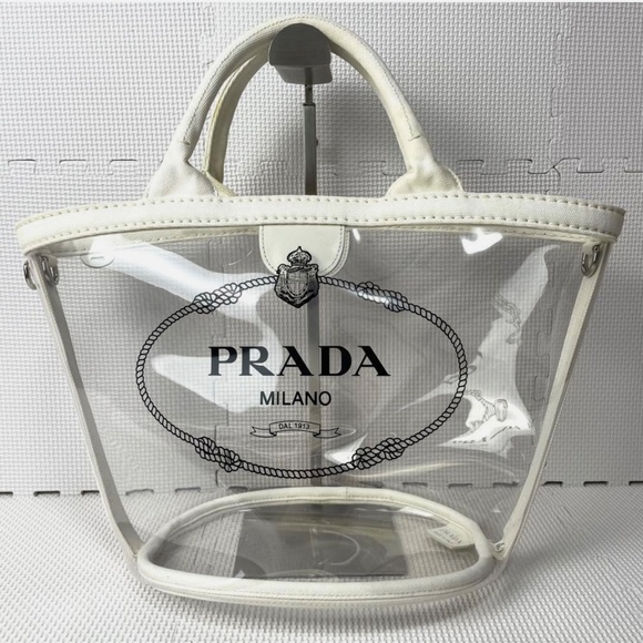 Prada Canapa Tote Bag, Plexi PVC - Picture 7 of 7